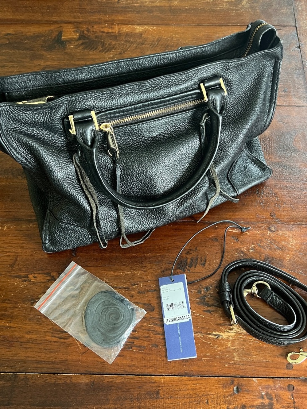 Authentic Rebecca Minkoff Black Leather Regan Satchel Bag